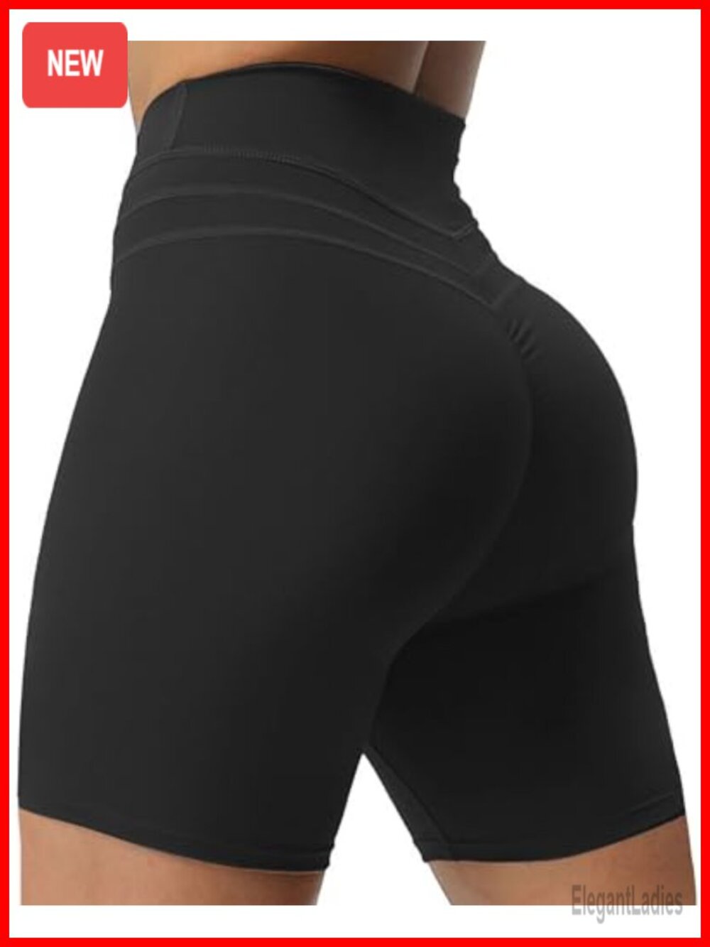 High Waisted Biker Shorts 6" Inseam with Scrunch Butt Lift - Women's Athletic 3